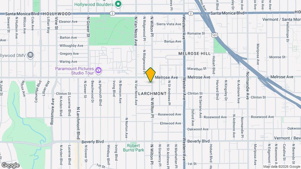 651 N Wilton Pl Map and Location Details