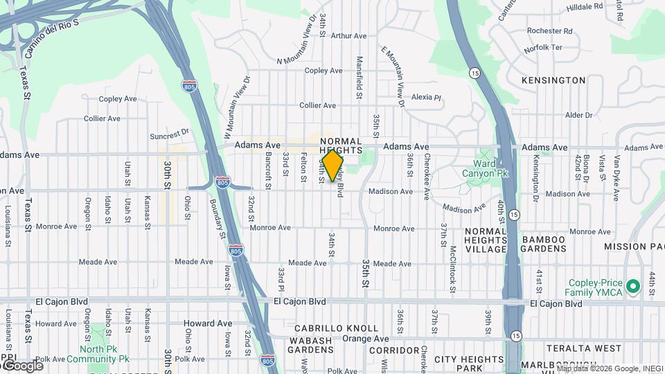 3428 Madison Ave Map and Location Details