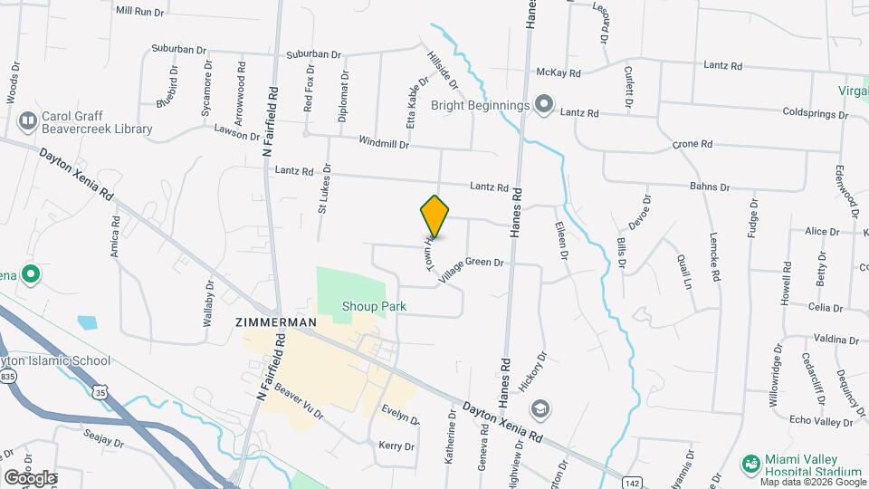 1424 Town Hall Rd Map and Location Details