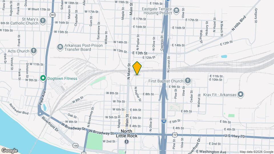 1000 N Poplar St, Unit A Mapa y Detalles de la Ubicación