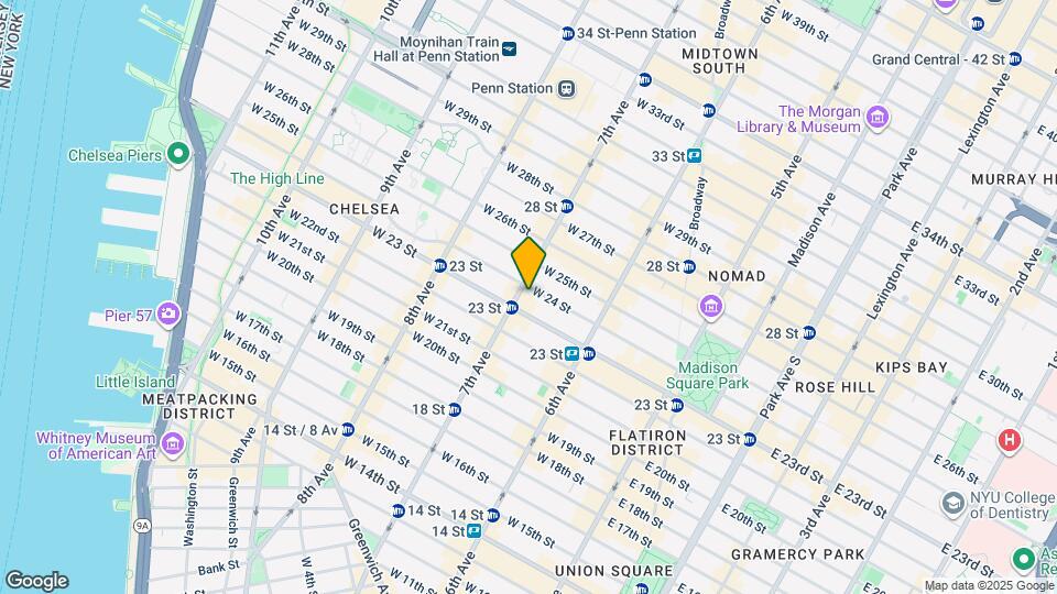 160 W 24 St Map and Location Details
