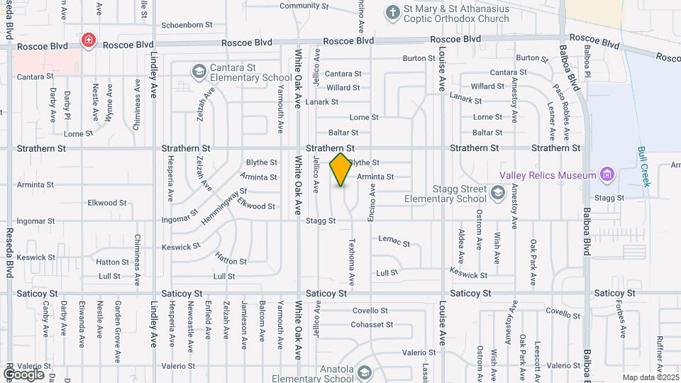 7851 Texhoma Ave Map and Location Details