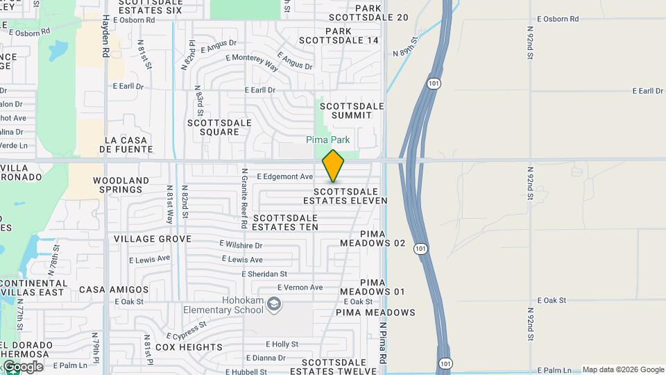 8626 E Roanoke Ave Map and Location Details
