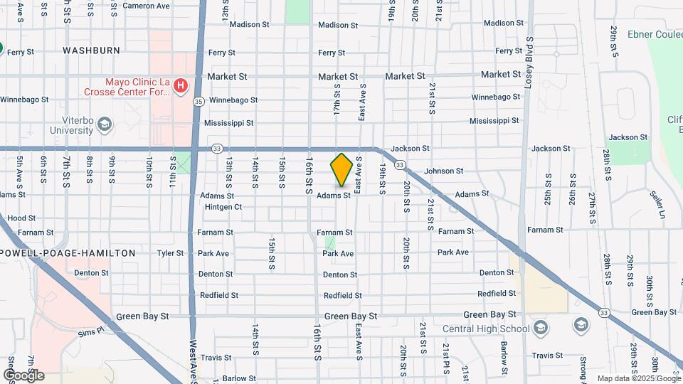 1707 Adams St Map and Location Details