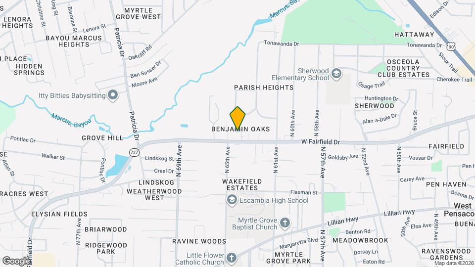 6398 W Fairfield Dr Map and Location Details