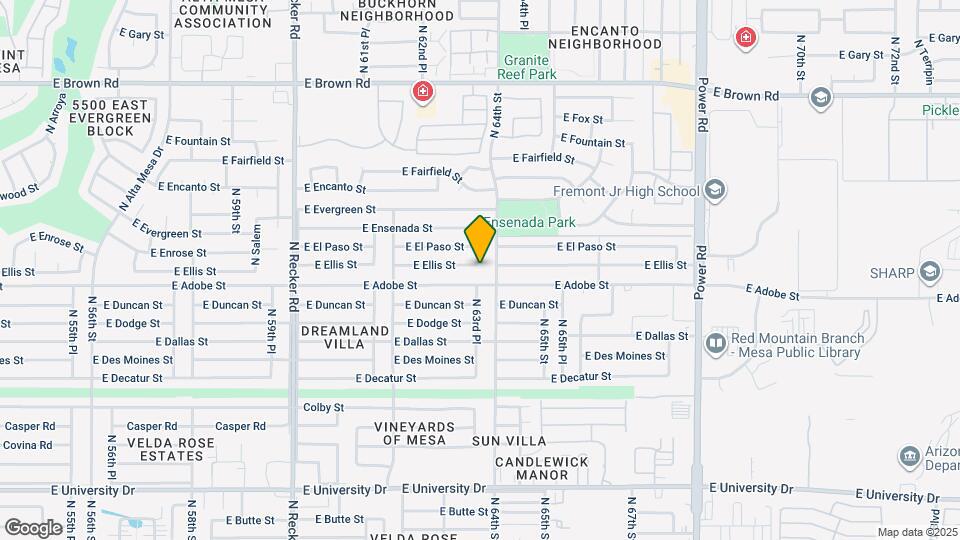 6343 E Ellis St Map and Location Details