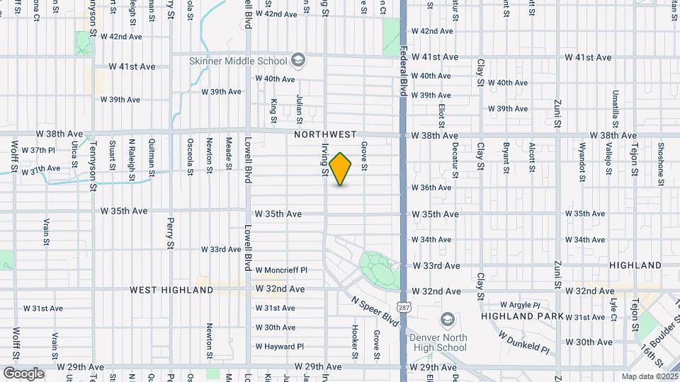 3165 W 36th Ave Map and Location Details