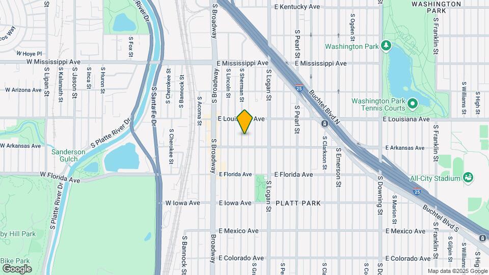 1364 S Sherman St Map and Location Details