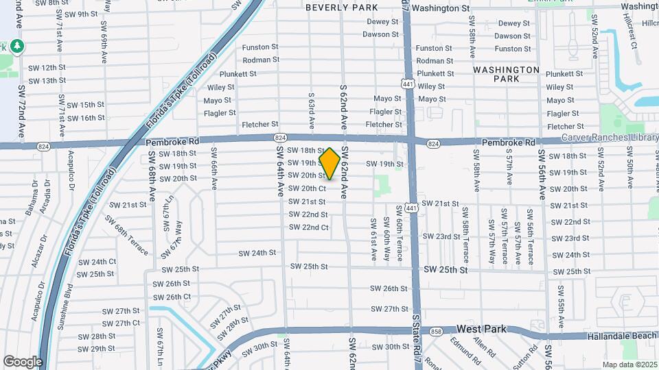 6219 SW 20th Ct Map and Location Details