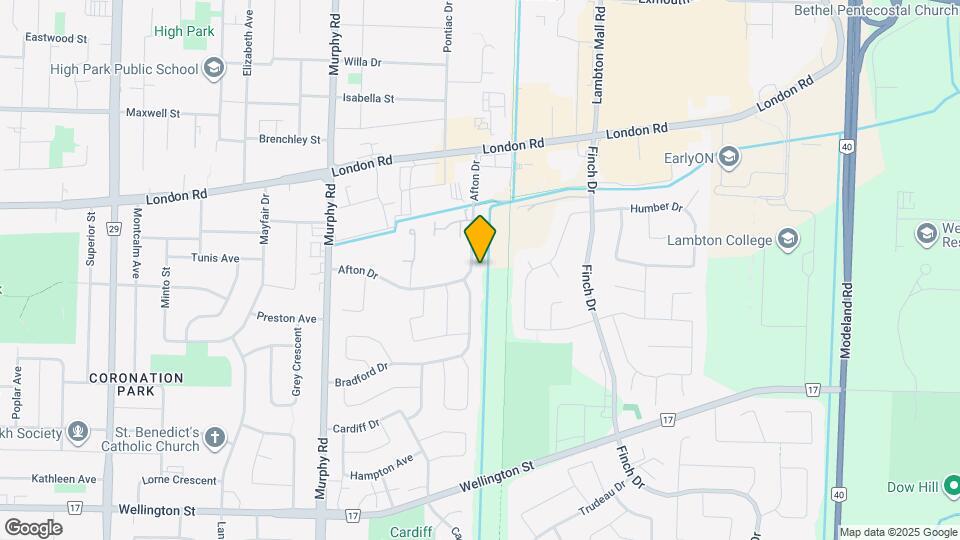 1199 Afton Dr Map and Location Details