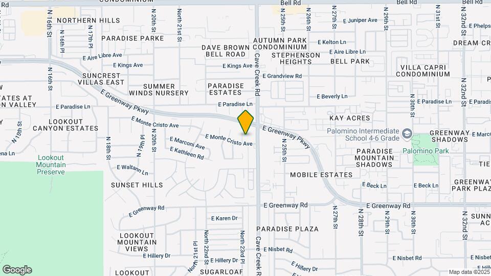 15841 North 23rd Pl Map and Location Details
