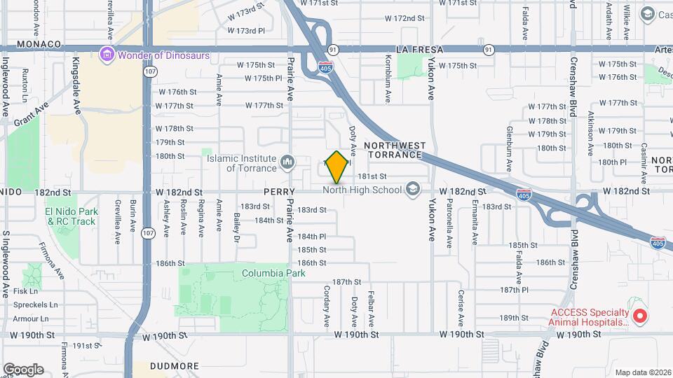 3839 W 182nd St Map and Location Details