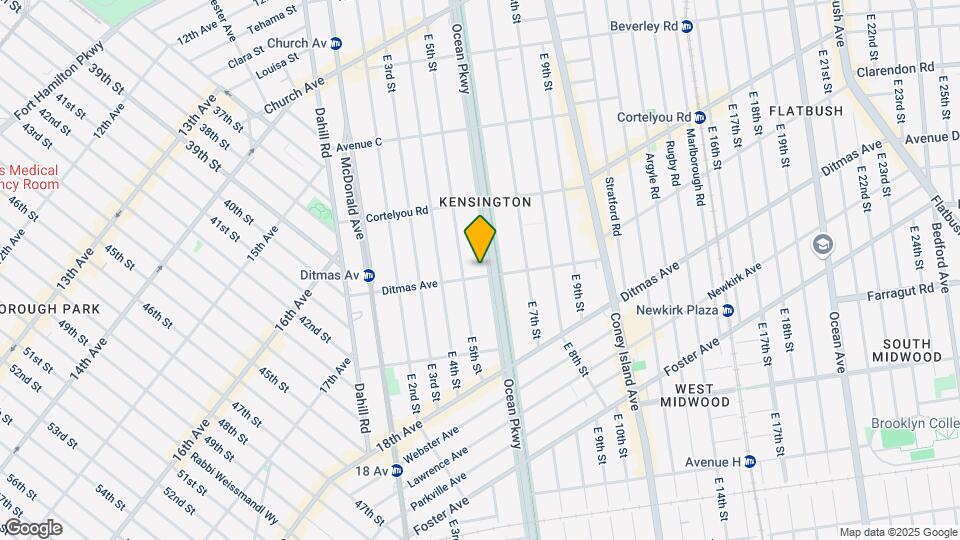 490 Ocean Parkway Map and Location Details