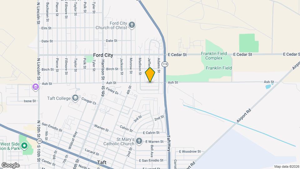 211 Ash St Map and Location Details