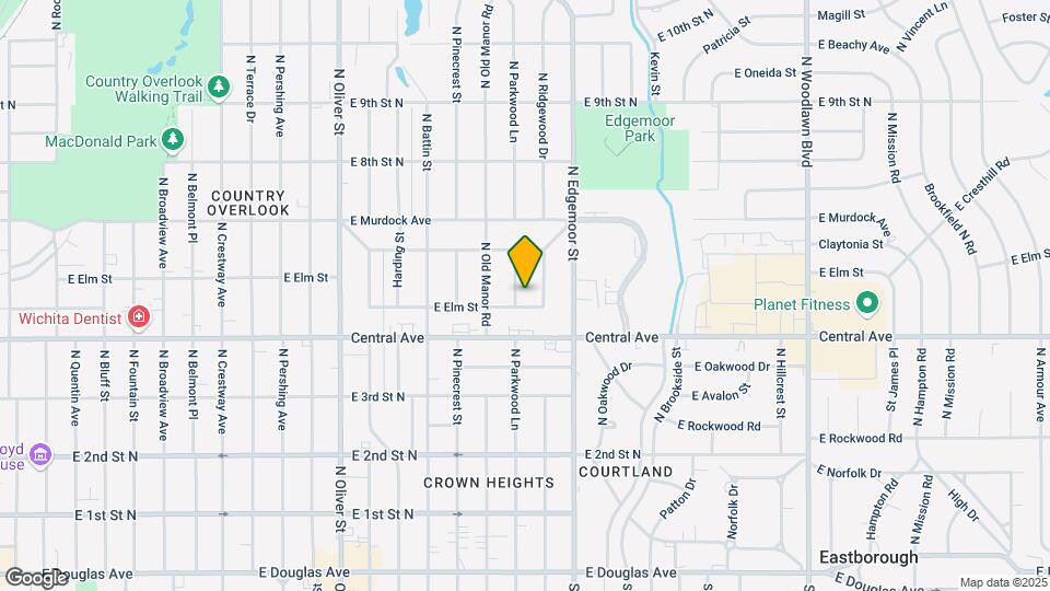 608 N Parkwood Ln Map and Location Details