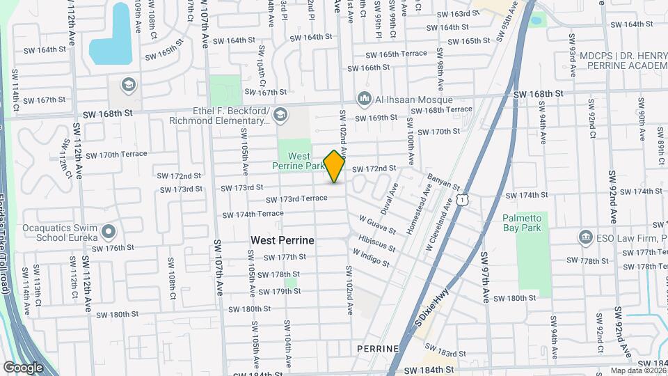 10230 SW 173rd St Map and Location Details