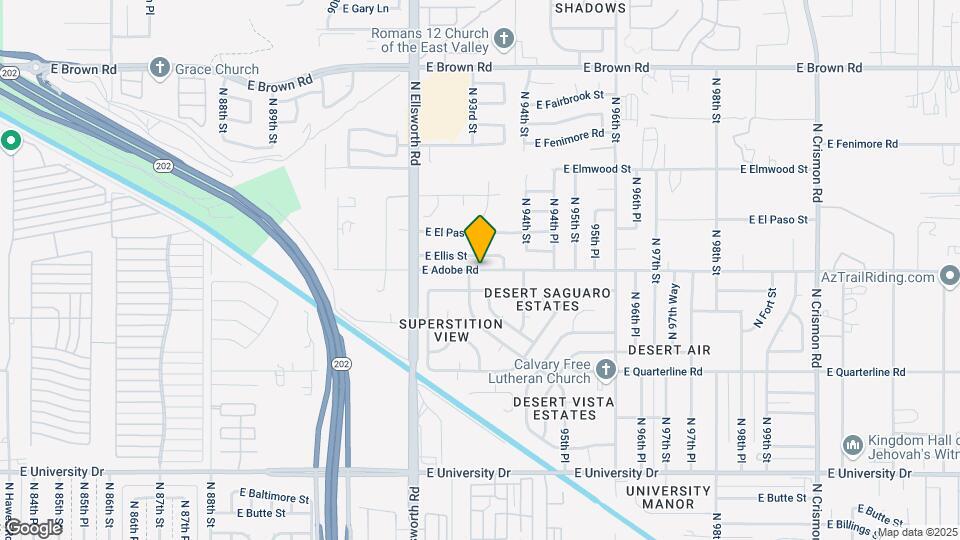 9309 E Adobe Rd Map and Location Details
