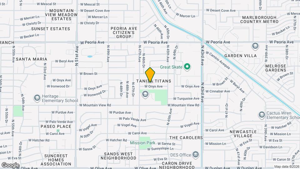 4564 W Onyx Ave Map and Location Details