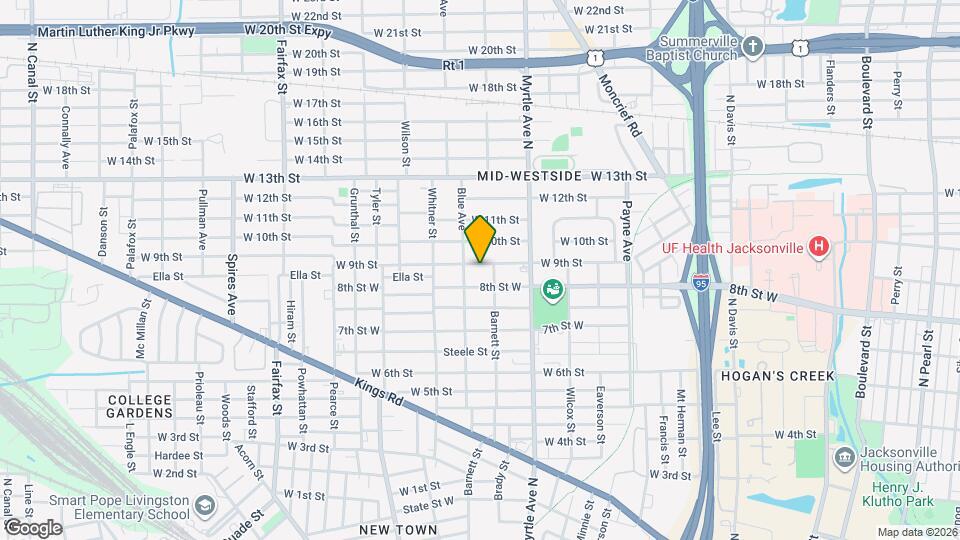 1424 W 9th St Map and Location Details