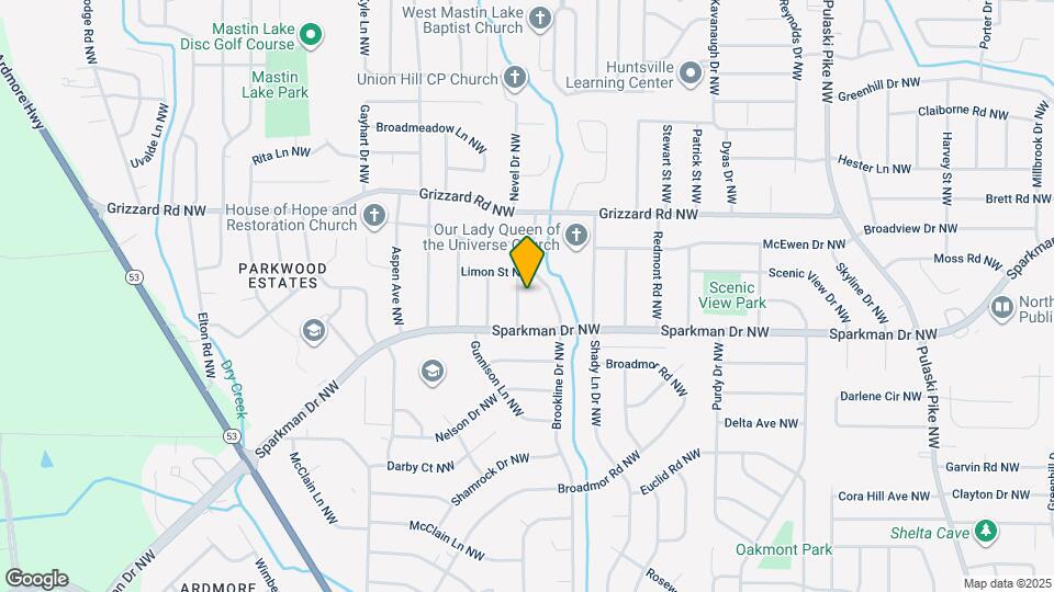 2608 Del Norte Ln NW Map and Location Details