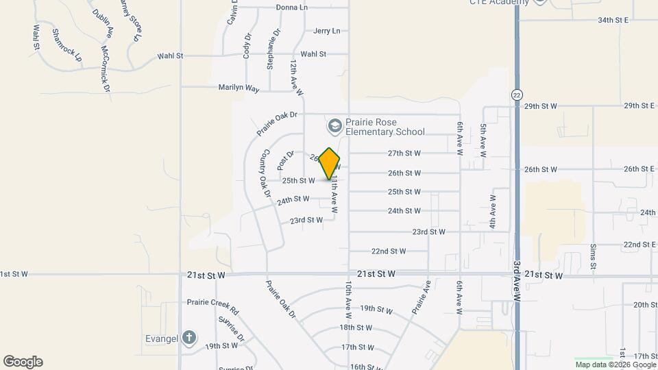 1107 25th St W Map and Location Details