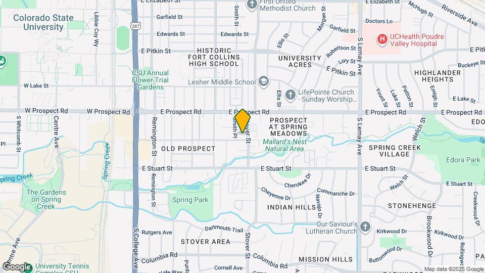 606 Parker St Map and Location Details