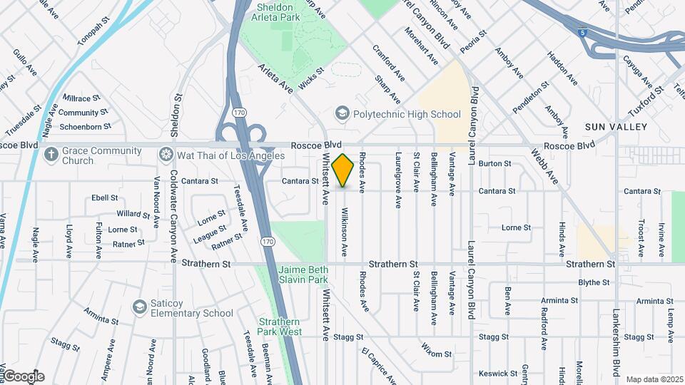 12406 Cantara St Map and Location Details