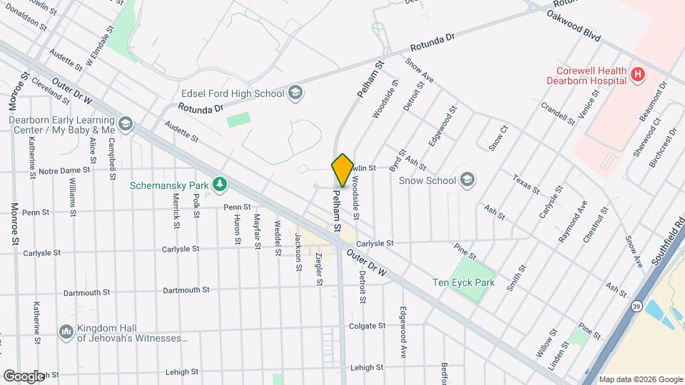 3369 Pelham St Map and Location Details