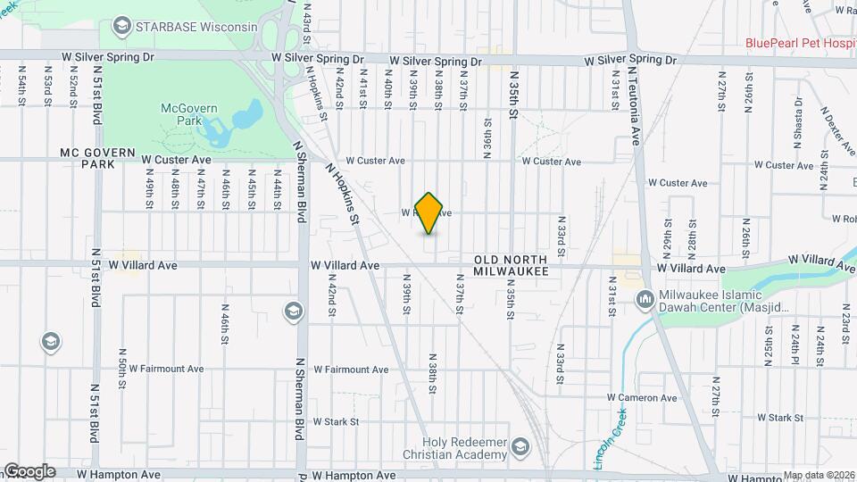 5239 N 38th St Map and Location Details