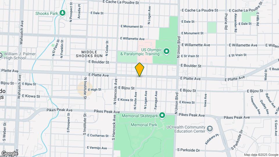 1407 E Platte Ave Map and Location Details