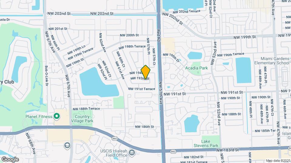 5781 NW 192nd St, Unit A Map and Location Details