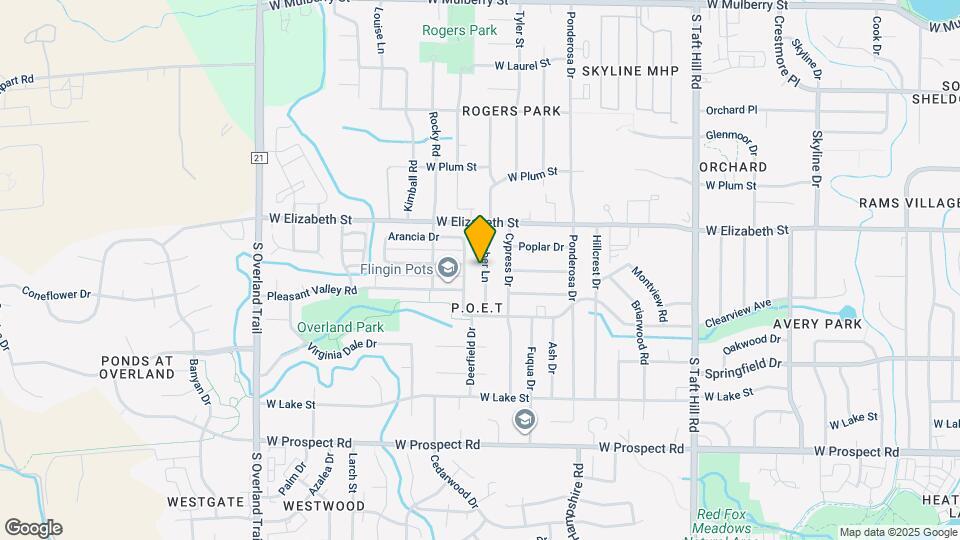1101 Timber Ln Map and Location Details
