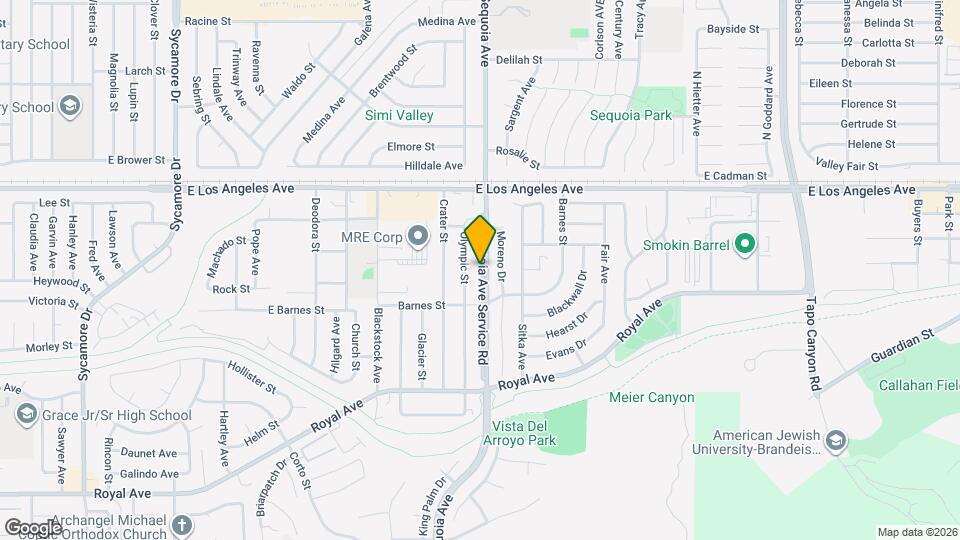 1705 Sequoia Ave Map and Location Details