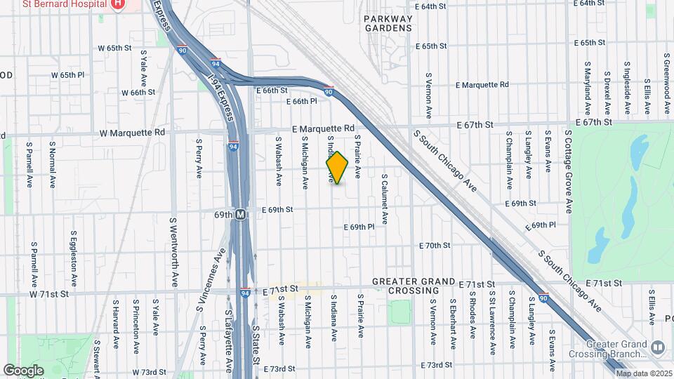 6833 S Indiana Ave Map and Location Details