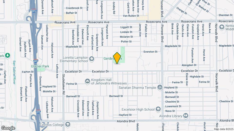 14812 Gridley Rd Map and Location Details