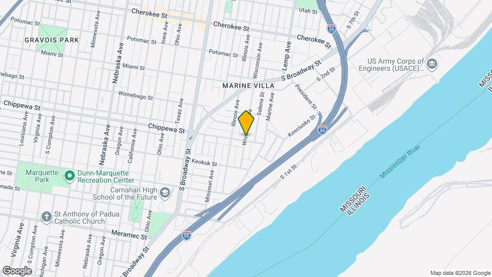 1939 Chippewa St Mapa y Detalles de la Ubicación