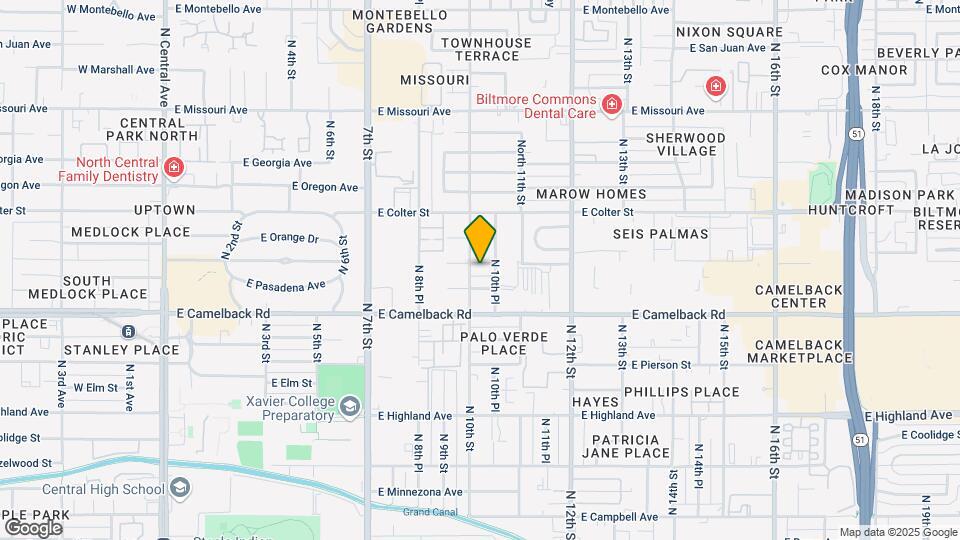 1007 E Medlock Dr Mapa y Detalles de la Ubicación