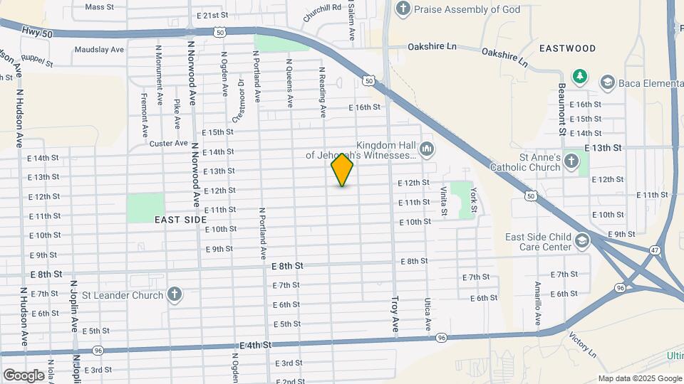 1910 E 12th St Map and Location Details