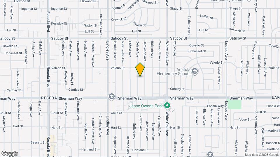 7318 Zelzah Ave Mapa y Detalles de la Ubicación