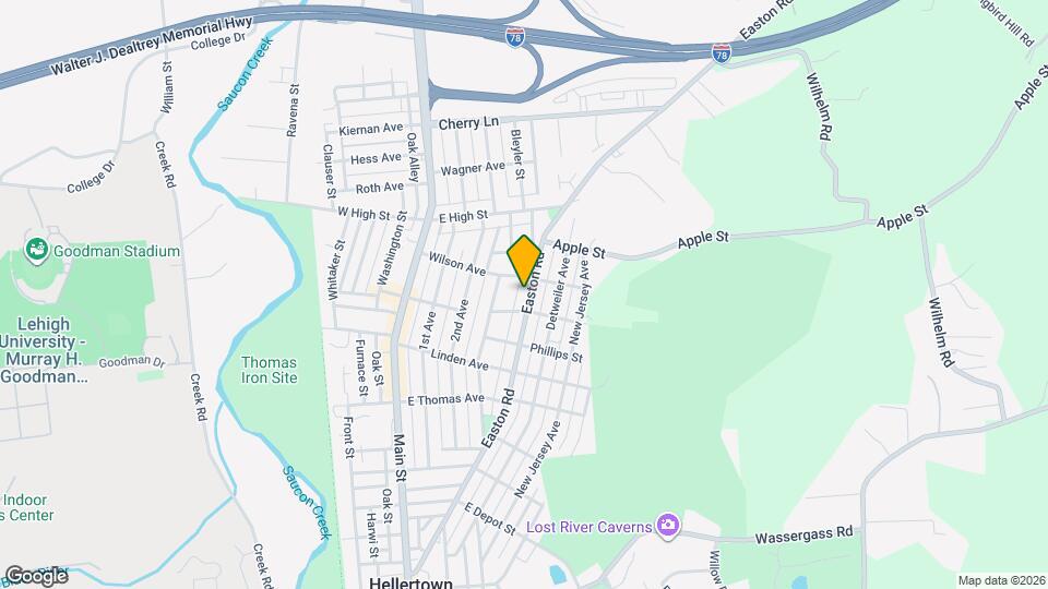 1334 Easton Rd Map and Location Details