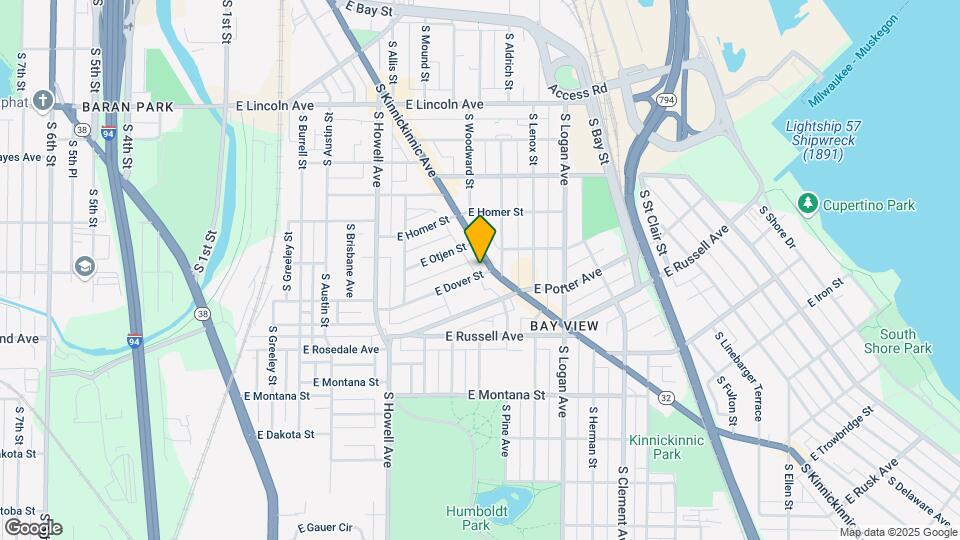 2581 S Kinnickinnic Ave Map and Location Details