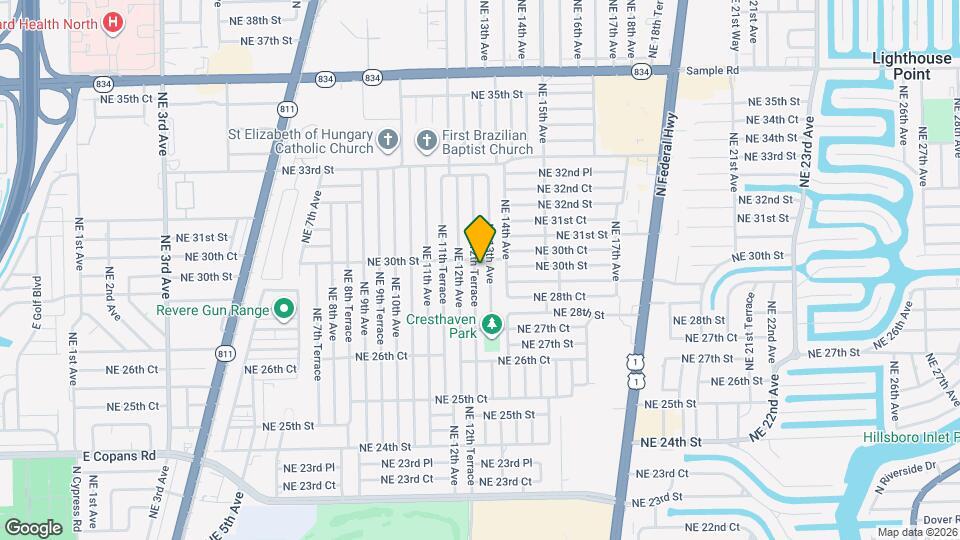 2964 NE 12th Terrace Map and Location Details