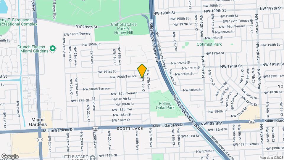 1735 NW 189th Terrace Map and Location Details