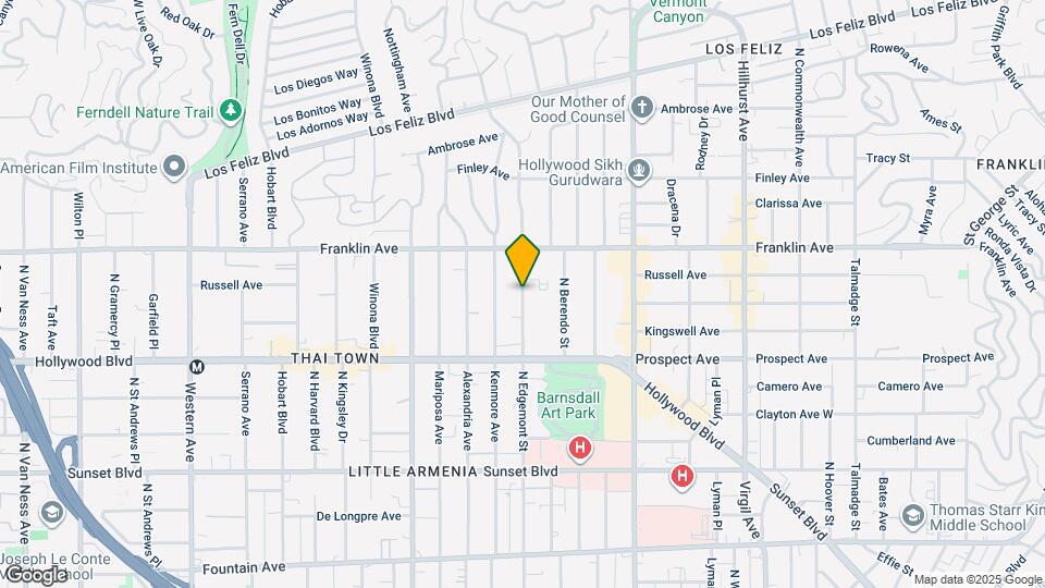 1813 N Edgemont St Map and Location Details
