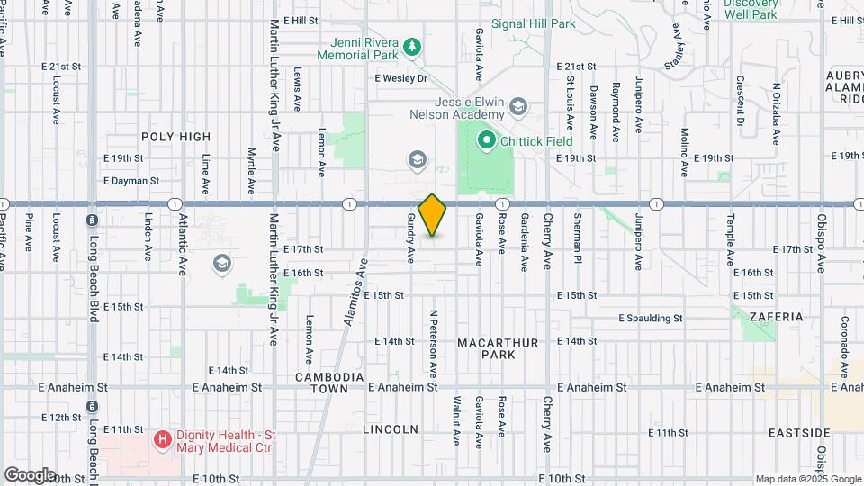 1447 E 17th St Map and Location Details