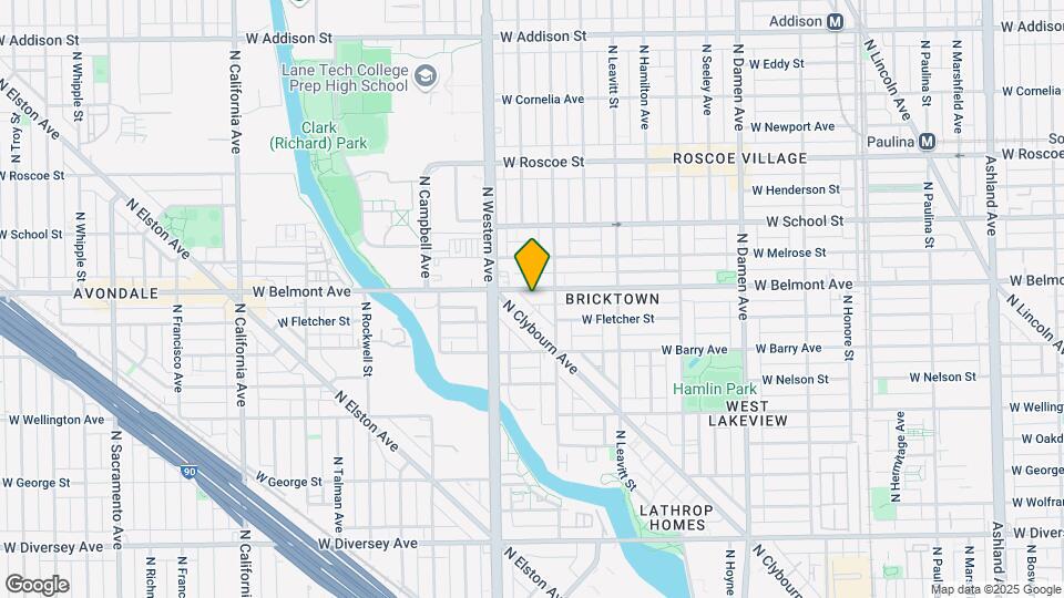 2321 W Belmont Ave, Unit 1F Map and Location Details