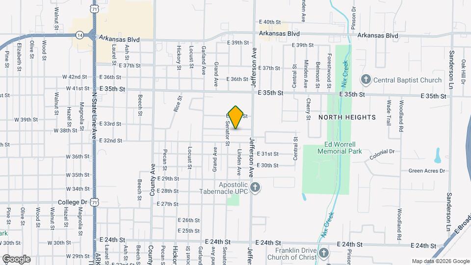 1106 E 33rd St Map and Location Details