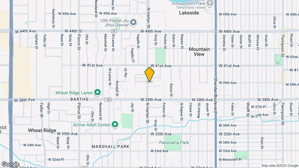 5875 W 39th Ave Map and Location Details