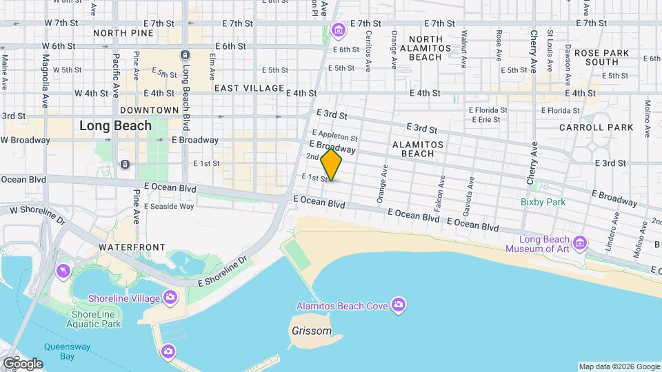 1022 E 1st St, Unit 7 Map and Location Details