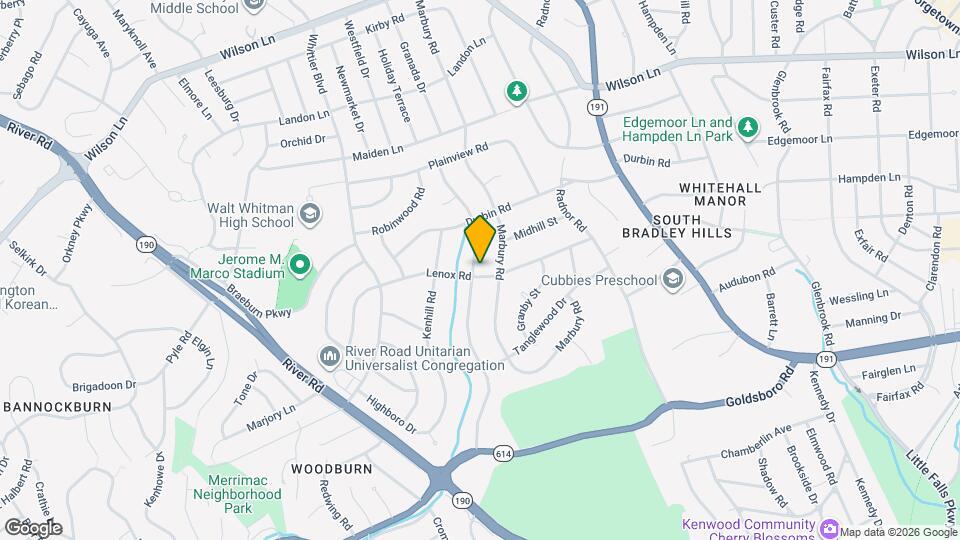 5909 Lenox Rd Map and Location Details